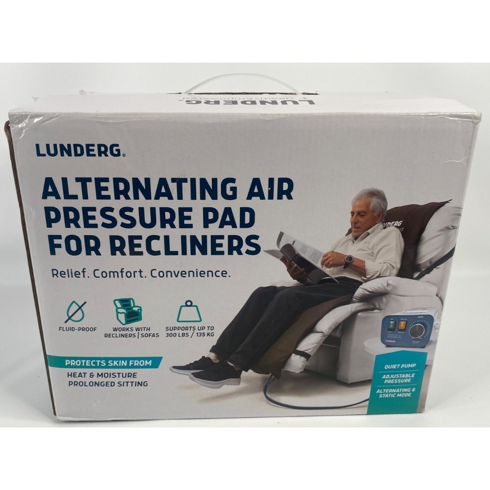 Lunderg Alternating Air Pressure Pad for Recliners Coffee Brown 300lb Pump New